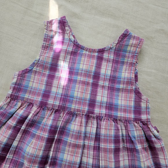 Vintage McKids Plaid Floral Embroidered Dress 24 months - Picture 2 of 10
